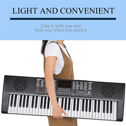 BSL M-1 61 Key Self Learning Portable Keyboard Organ Electronic Music Digital Piano with Stand (M1)