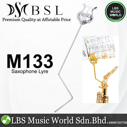 BSL M133 Metal Plating Tenor Saxophone Lyre Clamp On Clip Holder Sax Lyre