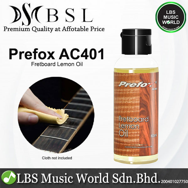 BSL AC401 Prefox Lemon Oil Guitar Fretboard Cleaner - 60ML