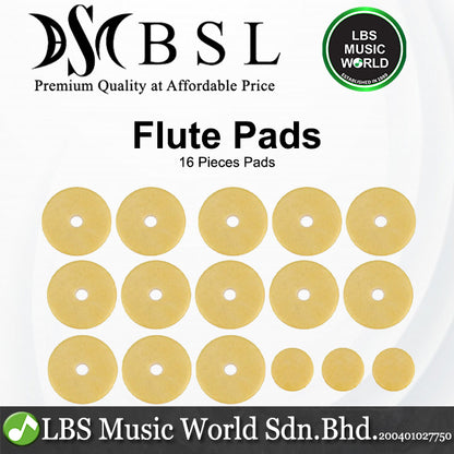 BSL Flute Pads Set 16 Pieces Soft Pad Replacement Set for Flute