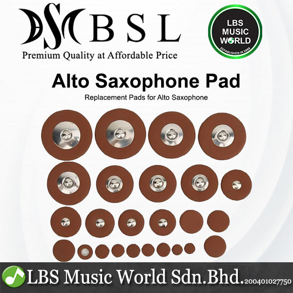 BSL Saxophone Pad 25 Pieces Replacement for Alto Saxophone (25pcs)