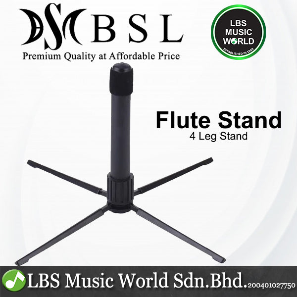 BSL Flute Stand Stable Portable Foldable 4 Leg Stand