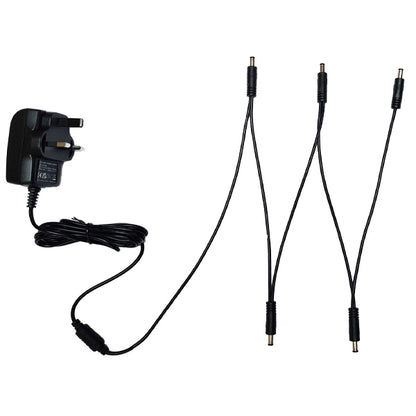BSL 5 Way Daisy 9V Power Supply with Adaptor for Guitar Effects Pedal