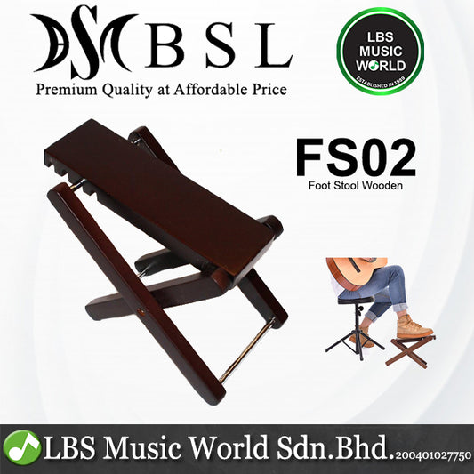 BSL FS02 Adjustable Foot Rest Classic Wooden for Guitarist