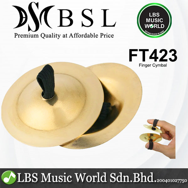 BSL FT423 Finger Cymbal Musical Percussion Instrument for All Ages