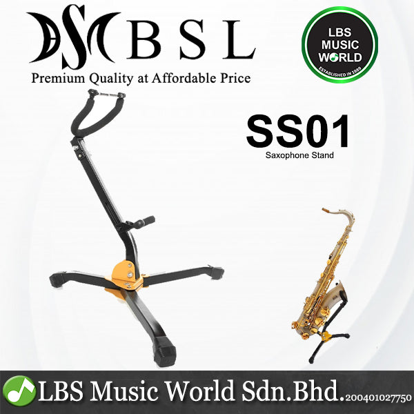 BSL SS01 Foldable Stable Metal Tripod Stand for Alto and Tenor Saxophone