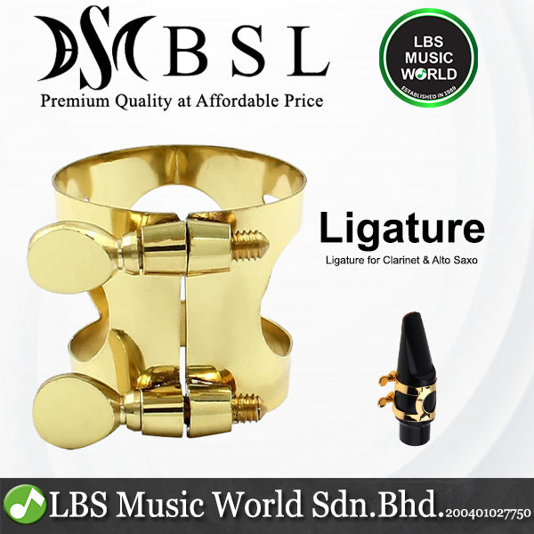 BSL Mouthpiece Ligature Gold Silver for Clarinet and Alto Saxophone