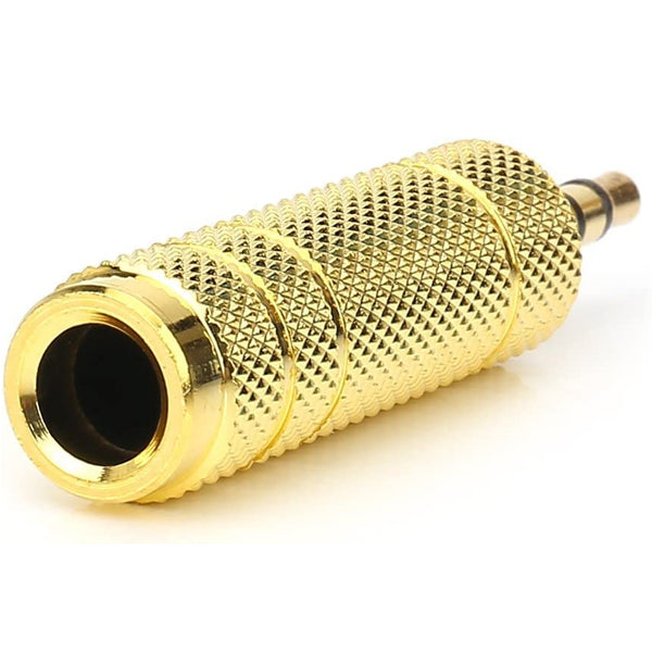BSL Audio Jack Convertor 6.5mm Big to 3.5mm Small Gold for Instrument Digital Piano Device
