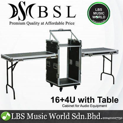 BSL 12 16 with 4U Mixer Mount Cabinet Workstation Rack for Audio Equipment (124U 164U 12 4U 16 4U)