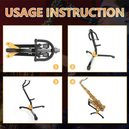 BSL SS01 Foldable Stable Metal Tripod Stand for Alto and Tenor Saxophone