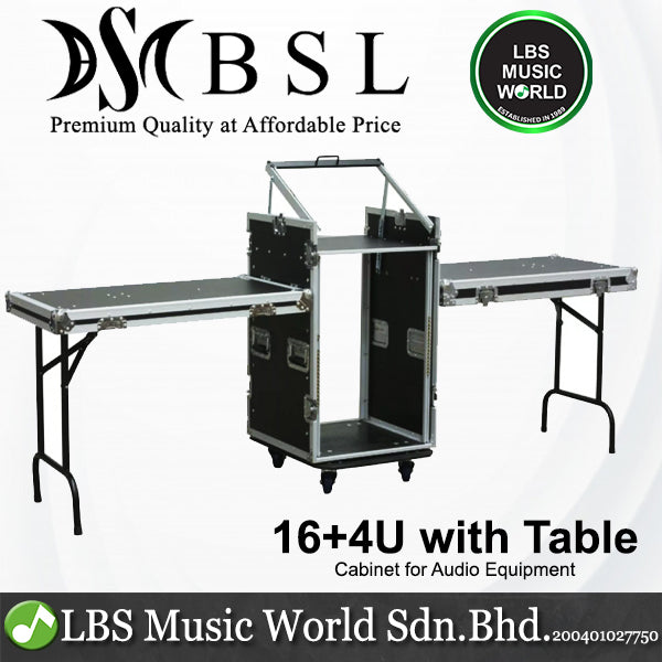 BSL 12 16 with 4U Mixer Mount Cabinet Workstation Rack for Audio Equipment (124U 164U 12 4U 16 4U)