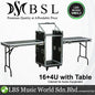 BSL 12 16 with 4U Mixer Mount Cabinet Workstation Rack for Audio Equipment (124U 164U 12 4U 16 4U)