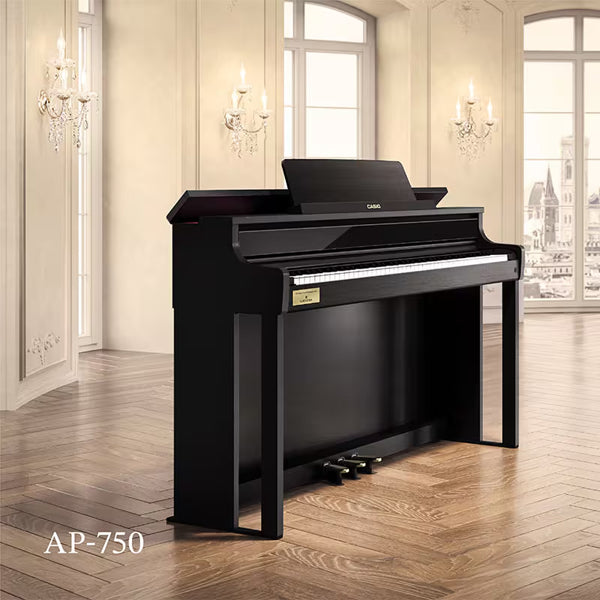 Casio AP-750 Celviano Digital Upright Piano with Bench - Black