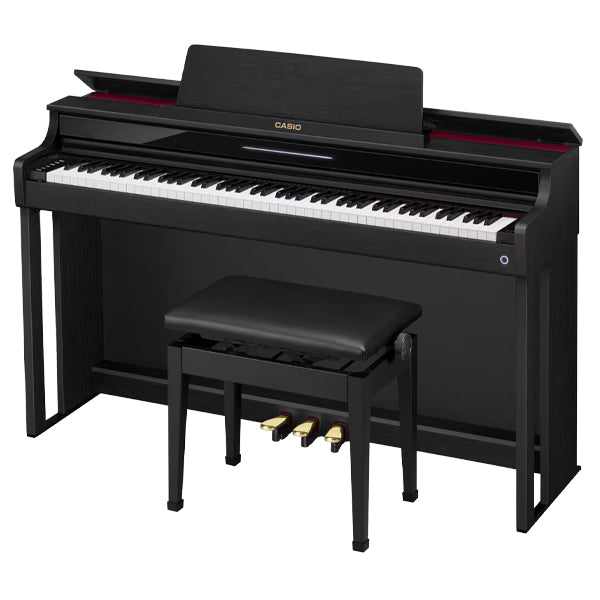 Casio AP-550 Celviano Digital Upright Piano with Bench - Black | White | Brown