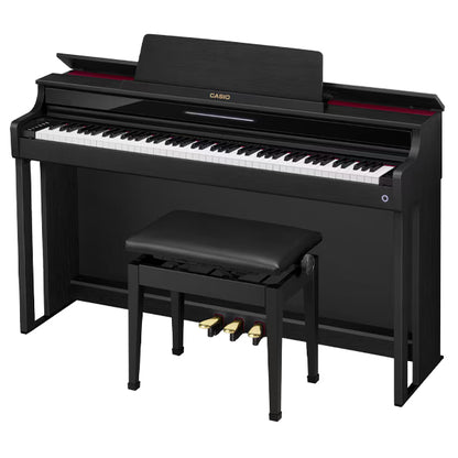 Casio AP-550 Celviano Digital Upright Piano with Bench - Black | White | Brown