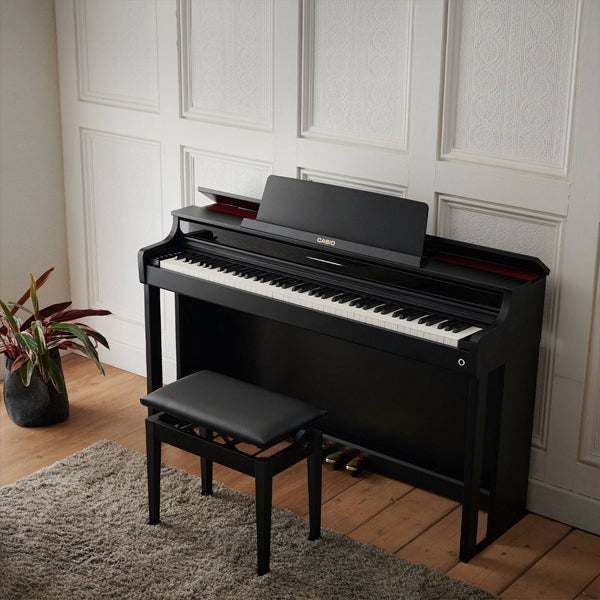 Casio AP-550 Celviano Digital Upright Piano with Bench - Black | White | Brown