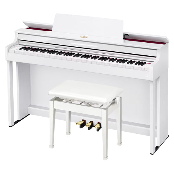 Casio AP-550 Celviano Digital Upright Piano with Bench - Black | White | Brown