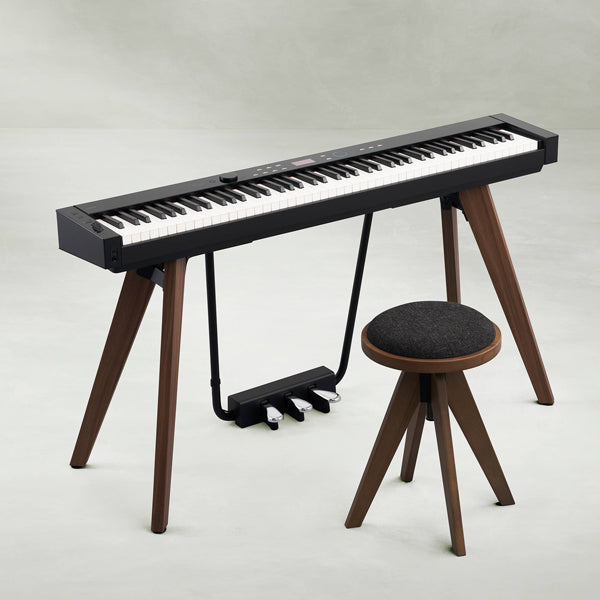 Casio CC-7 High Grade Natural Wood Light Stool with Seat Cushion For Piano (CC-7LT CC-7DK)