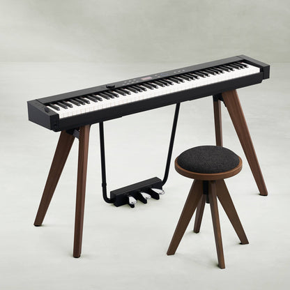 Casio CC-7 High Grade Natural Wood Light Stool with Seat Cushion For Piano (CC-7LT CC-7DK)