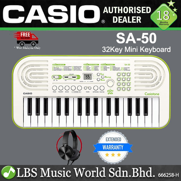 Casio SA-50 32 Key Portable Mini Keyboard Electronic Piano (SA50 SA 50)