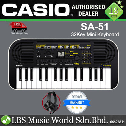 Casio SA-51 32 Key Portable Mini Keyboard Electronic Piano (SA51 SA 51)