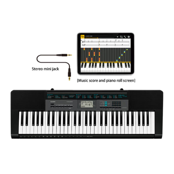 Casio CTK-2550 61 Key Portable Keyboard Electric Music Piano Package with Stand and Headphone (CTK2550 CTK 2550)