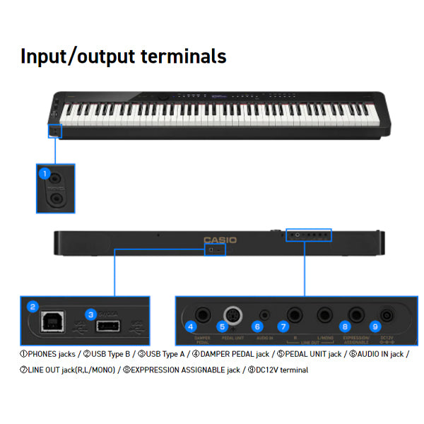 Casio PX-S3100 88 Key Digital Piano Keyboard Package with Bluetooth (PX S3100 PXS3100)
