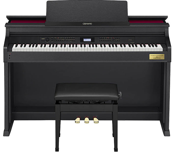 Casio AP-710 Celviano Digital Upright Piano with Bench - Black (AP710 AP 710)