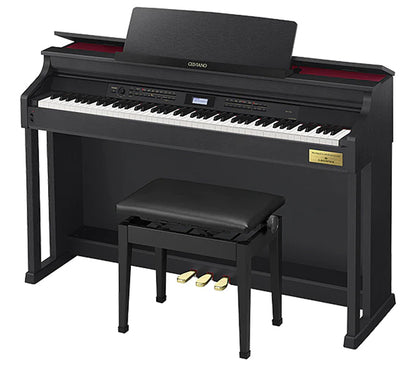Casio AP-710 Celviano Digital Upright Piano with Bench - Black (AP710 AP 710)