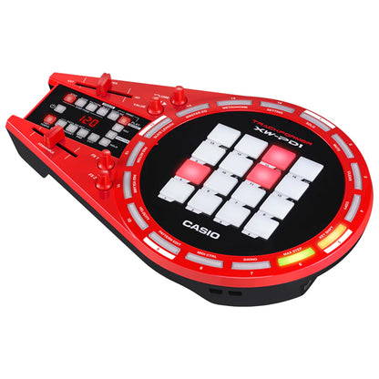 [Clearance] Casio XW-PD1 Trackformer Groove Center Electric Drum Module - Red (XWPD1 XW PD1)
