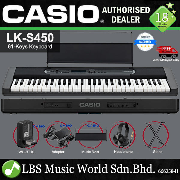 Casio LK-S450 61 Key Lighting Keyboard Electronic Music Piano (LKS450 LKS 450 LK S450)