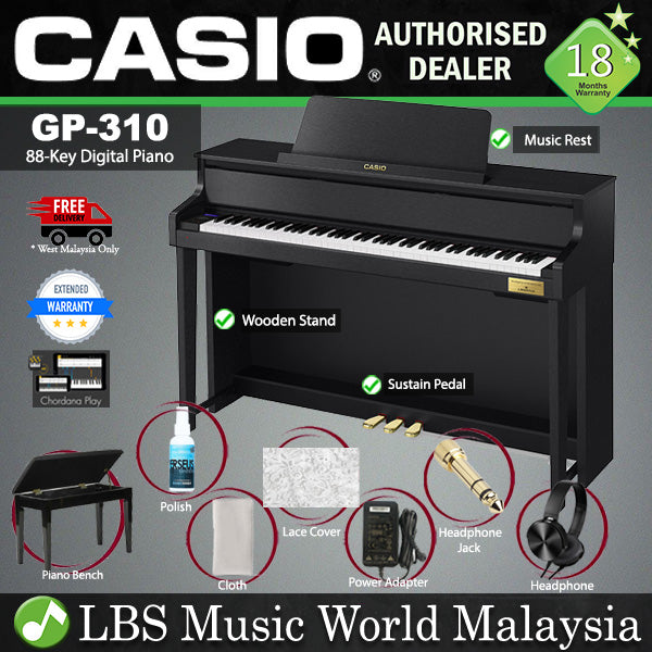 Casio GP-310 Celviano 88 Keys Grand Hybrid Digital Piano - Black (GP310 GP 310)