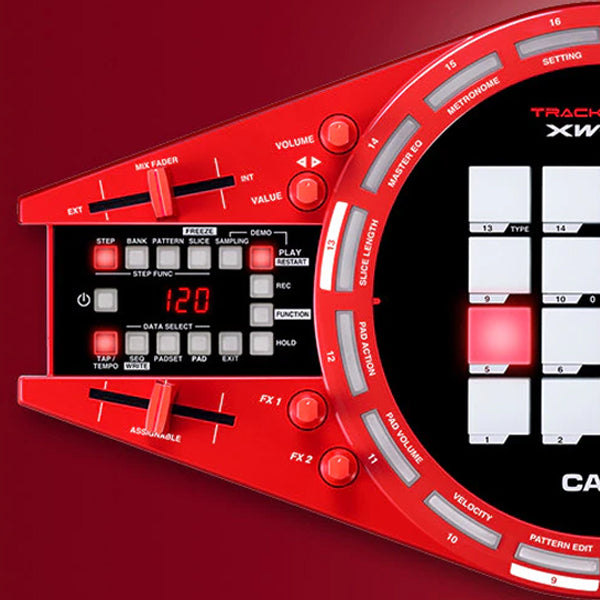[Clearance] Casio XW-PD1 Trackformer Groove Center Electric Drum Module - Red (XWPD1 XW PD1)