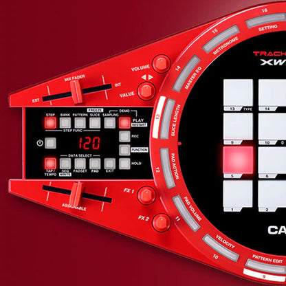 [Clearance] Casio XW-PD1 Trackformer Groove Center Electric Drum Module - Red (XWPD1 XW PD1)
