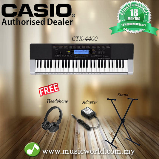 Casio CTK-4400 Portable Keyboard With Headphone Stand (CTK4400 / CTK 4400)