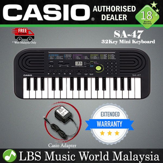 Casio SA-47 32 Key Mini Portable Music Keyboard Electronic Piano (SA47 SA 47)