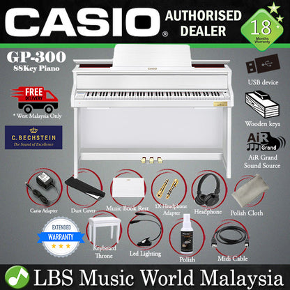 Casio GP-300 Celviano Grand Hybrid Digital Piano White (GP300 GP 300)