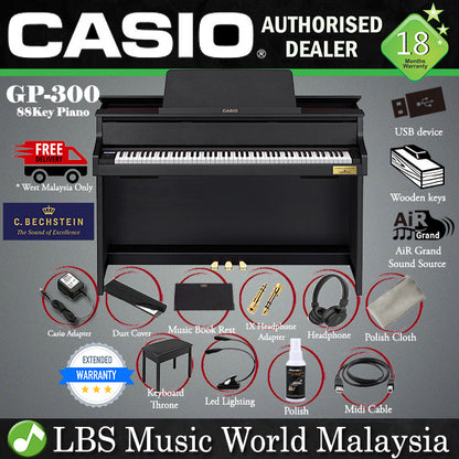 Casio GP-300 Celviano Grand Hybrid Digital Piano Black (GP300 GP 300)