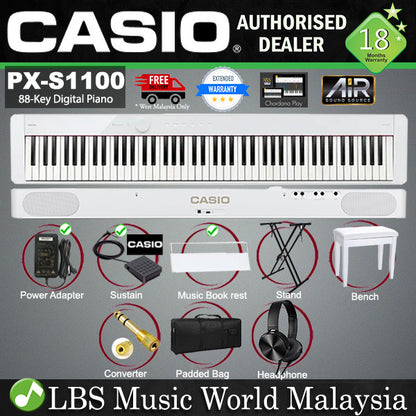 Casio PX-S1100 88 Keys Digital Piano Keyboard with Bluetooth (PX S1100 PXS1100)