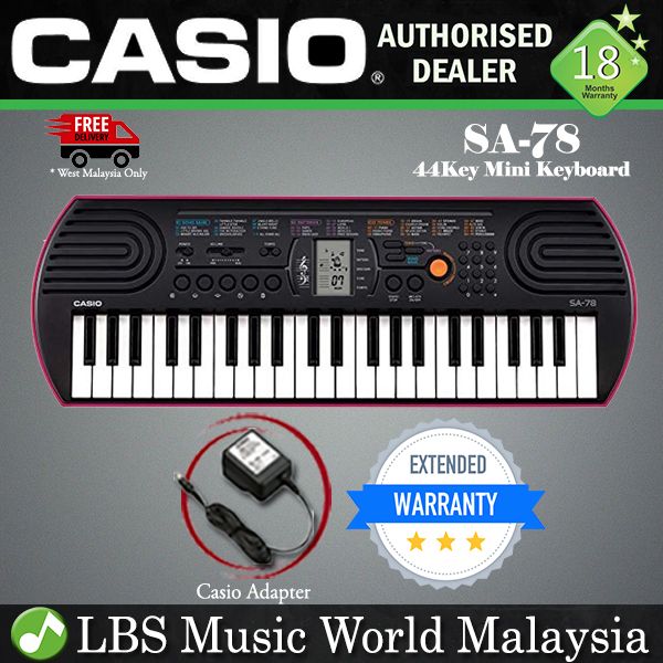Casio SA-78 44 Key Portable Mini Keyboard Electronic Piano (SA78 SA 78)