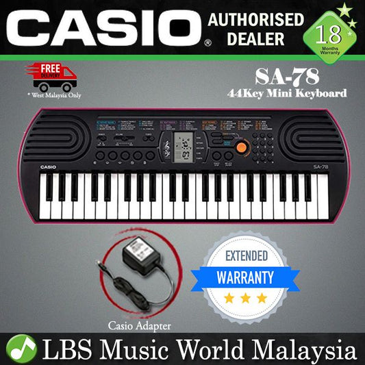 Casio SA-78 44 Key Portable Mini Keyboard Electronic Piano (SA78 SA 78)