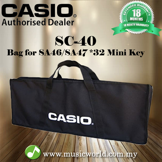 Casio SC-40 SA46 SA47 Keyboard Bag 32 Mini Key Carry Soft Case (SC40)