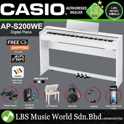 Casio AP-S200 88 Keys CELVIANO Digital Piano with WU-BT10 (APS200)