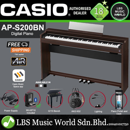 Casio AP-S200 88 Keys CELVIANO Digital Piano with WU-BT10 (APS200)