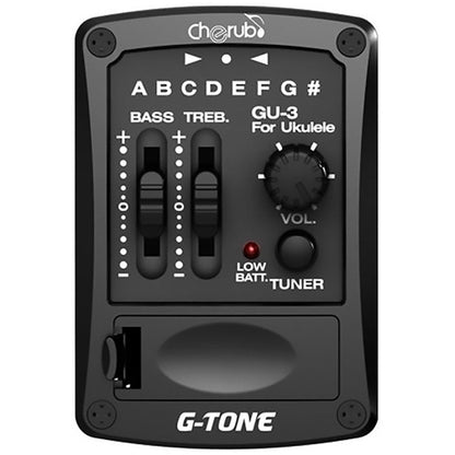 Cherub GU-3 2 Band EQ Built-in Chromatic Tuner Ukulele Preamp Pickup (GU3)