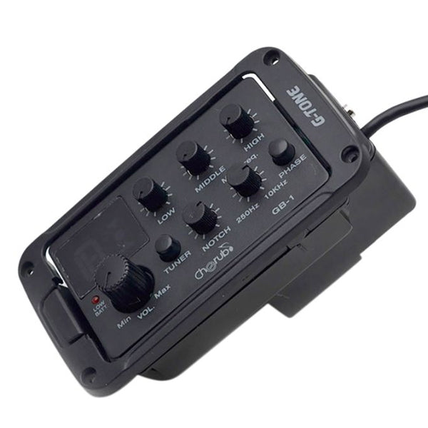 Cherub GB-1 3 Band EQ Built-in Piezo Ceramic Acoustic Guitar Preamp Pickup with Tuner (GB1)