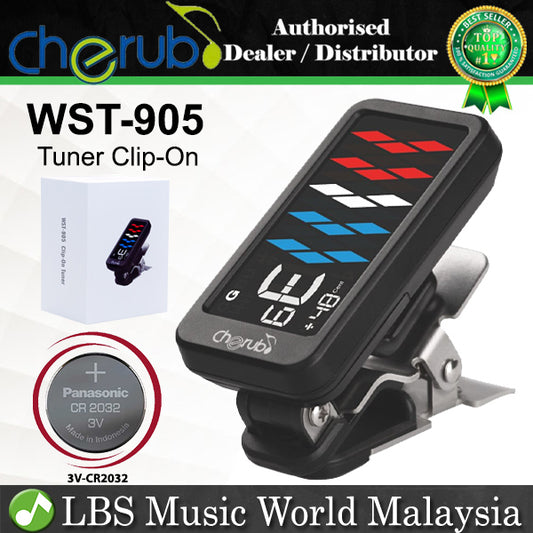 Cherub WST-905 Clip On Chromatic Tuner For Guitar, Bass, Ukulele (WST905 WST 905)