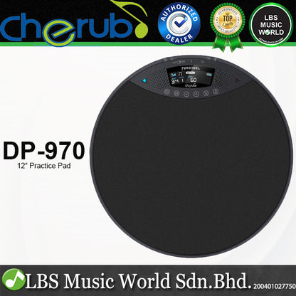 Cherub DP-970 12 Inch Digital Practice Drum Pad Built in Metronome and Speaker (DP970)