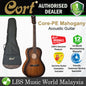Cort Core-PE Mahogany Parlor Acoustic Guitar with Deluxe Soft Case (Core PE)