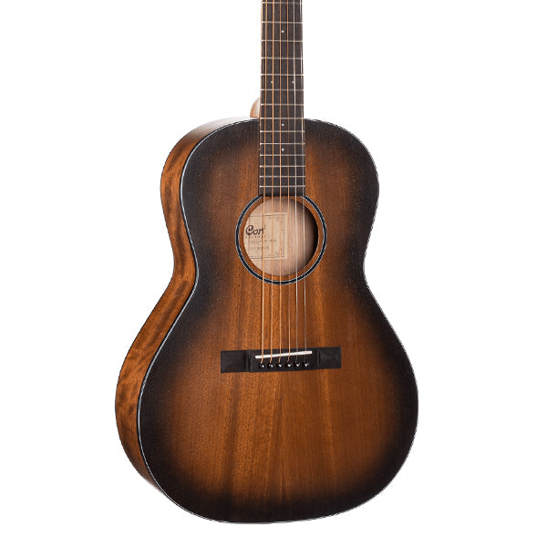 Cort Core-PE Mahogany Parlor Acoustic Guitar with Deluxe Soft Case (Core PE)